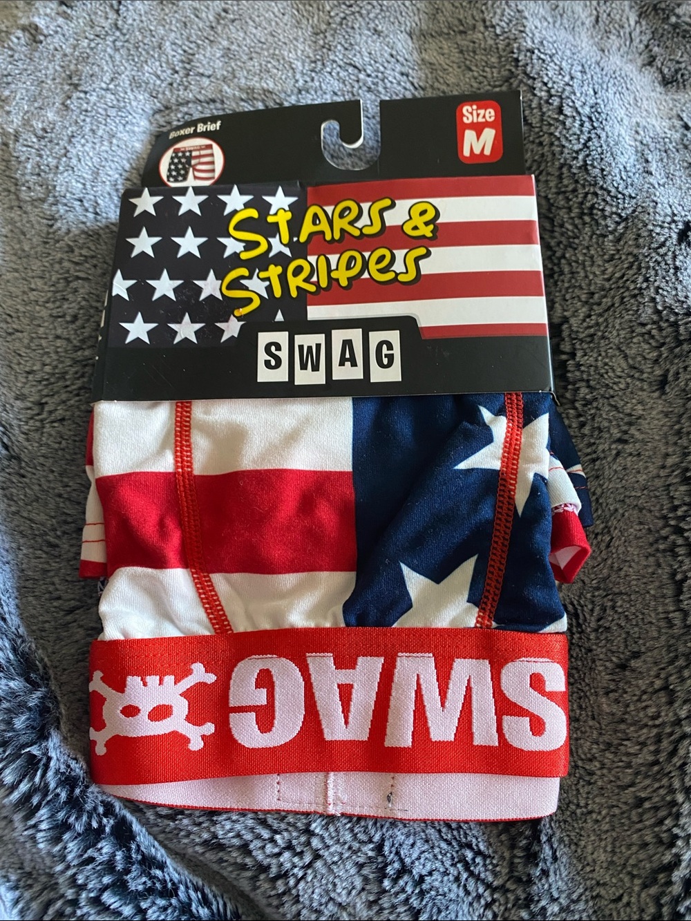 Stars & Stripes SWAG Men's Boxer Briefs - Red, White & Blue (M)